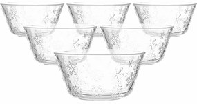 Altom 6 darabos üveg tálkészlet Snowflakes 13 cm,400 ml