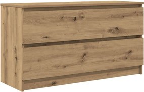 vidaXL kézműves tölgy színű szerelt fa TV-szekrény 100x35x54 cm