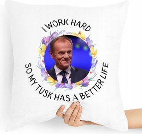 Ajándék Párna Politikusok Donald Tusk Po Platform nyomtatott fényképpel