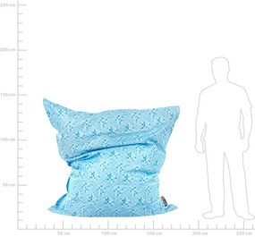 Babzsák 140x180 cm Xl (világoskék) (pöttyökkel). 1009270