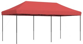 burgundi összecsukható felugró rendezvénysátor 580x292x315 cm
