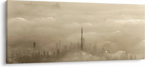 Egy város képe a felhőkben (120x50 cm)