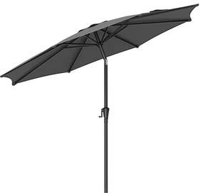 Kerti napernyő, kültéri napernyő 30°-ban dönthető, szürke