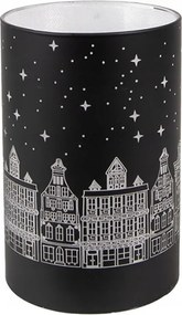 Üveg gyertyatartó Led világítással 8x12 cm