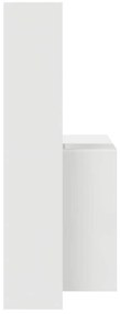 Asztal polcokkal tárolóval Fehér 138.5 x 55 x 143 cm Faanyag
