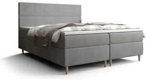 Franciaágy Boxspring 180 cm Flu (szürke) (matraccal és tárolóhellyel). 1046562