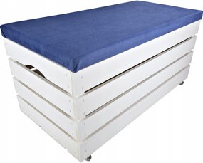 Fenyő Láda Tároló Puff Kárpitozott Láda