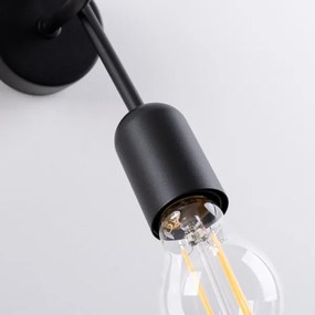 Sollux SL.1433 - Fali lámpa LOOP 1xE27/15W/230V fekete