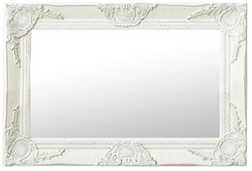 vidaXL fehér barokk stílusú fali tükör 60 x 40 cm