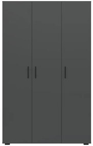 BASIC Ruhásszekrény Fekete Színben 110 cm 3D