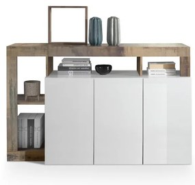 LENOR komód fehér/barna