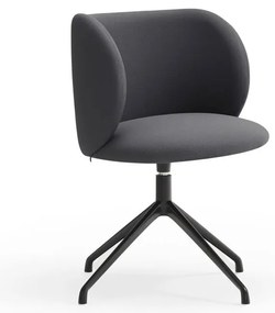 Sötétszürke kárpitozott étkezőfotel Mogi – Teulat