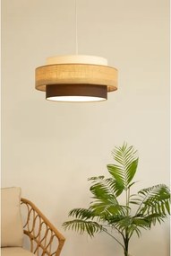 BRILAGI - Kábeles függőlámpa RESNA 1xE27/60W/230V Ø 40 cm bézs/fekete