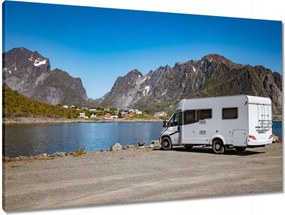 Vászonkép 90x60 Utazás lakóautóval Norvégia