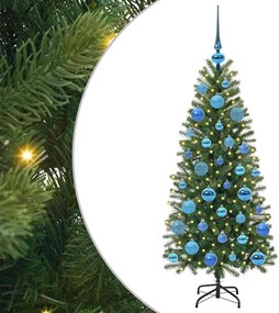 vidaXL Mű karácsonyfa 150 LED-del állvánnyal Zöld 120 cm PE és PVC