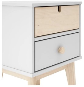 Fehér gyerek éjjeliszekrény Estefania – Marckeric