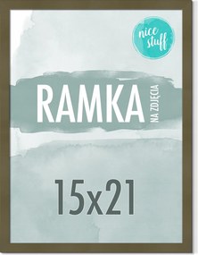 Képkeret 15x21 A5 Képkeret Fotó 21x15 sötét Olívazöld