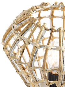 Rusztikus asztali lámpa bambusz fehérrel - Canna Diamond