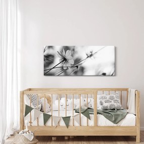 Kép - Fekete-fehér virágok (120x50 cm)
