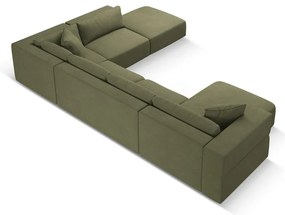 Világoszöld sarokkanapé (jobb oldali-"U" alakú) Esther – Milo Casa