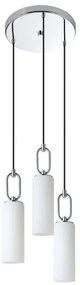 Eglo 390128 - Csillár zsinóron MAJANA 3xE27/40W/230V fényezett króm