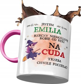 Rózsaszín Bögre Emilia Barátnőknek Ajándék Nyomtatott Fotóval