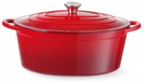 Indukciós tűzhelyhez alkalmas öntöttvas edény fedővel 6,88 l – Hendi