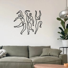 Famiglia fém fali dekoráció, 90×54 cm