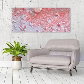 Kép - Tengerparti hangulat rózsaszín árnyalatokban (120x50 cm)