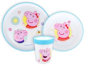 Peppa malac Core csúszásmentes étkészlet, micro műanyag szett