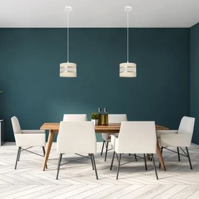 Csillár zsinóron HELEN 1xE27/15W/230V á. 20 cm krém/arany