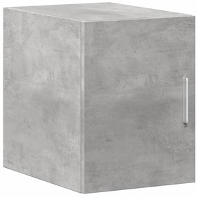 betonszürke szerelt fa vékony tárolószekrény 30 x 42,5 x 225 cm