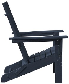 összecsukható Adirondack szék tengerészkék 74.5x80.5x90 cm HDPE