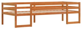 viaszbarna tömör fenyőfa gyerekágykeret 80 x 200 cm