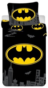 Egyszemélyes pamut gyerek ágyneműhuzat 140x200 cm Batman "The Emblem" – Jerry Fabrics