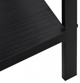 4 szintes fekete szerelt fa könyvespolc 60 x 27,6 x 124,5 cm