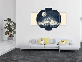 Kép – Mágikus fa szarvassal I. (150x105 cm)