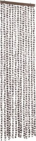 vidaXL tópszínű és fehér zsenília rovarfüggöny 56 x 200 cm