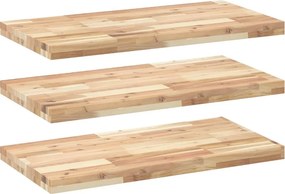 vidaXL 3 db kezeletlen tömör akácfa függőpolc 100 x 40 x 4 cm
