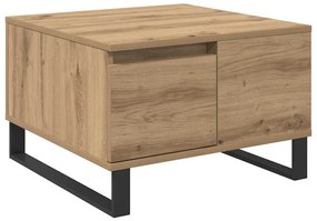 Dohányzóasztal fiókkal kézműves tölgy 55 x 55 x 36.5 cm Faanyag