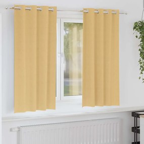 Függönyök függönyökkel 2 pcs Bézs 175x140cm Poliészter