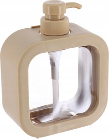 Szappanadagoló bézs 500 ML Creamy modern átlátszó fürdőszobai