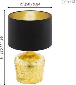 Eglo 95386 - Asztali lámpa MANALBA 1xE27/60W/230V