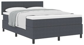 Box Spring Ágy Matraccal Sötét Szürke 160x200 cm Kordbársony Anyag