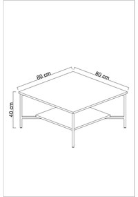 Gold Line White dohányzóasztal