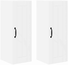 Fali konyhaszekrény 2 pcs Fehér 30 x 31 x 80 cm Faanyag