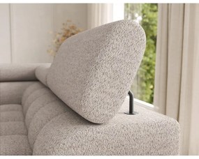 Bézs buklé kinyitható sarokkanapé (jobb oldali-U alakú) Feraria – ELTAP