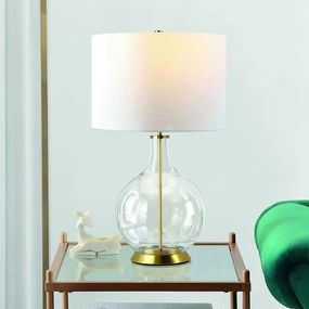 Elstead Lighting Orb ORB-CLEAR-AB-WHT Asztali lámpa 1x60W/E27
