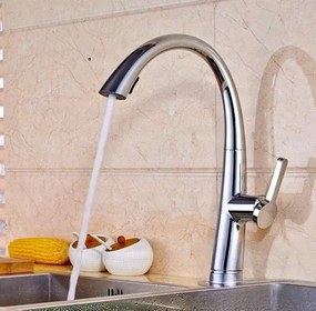 Konyhai csaptelep EYN NBR1900 kihúzható zuhanyfejjel, több színben, például matt fekete és króm kivitelben — Króm