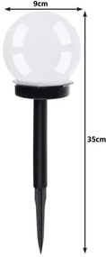 Szolár kerti lámpák - gömbök - 6 db